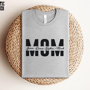 Custom Mom Shirt, Children Name Mom Shirt, Personalized Mama Gift, Mother&#39;s Day Gift, Custom Name Shirt,