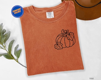Pumpkin Shirt,  Fall Pumpkin Comfort Colors  T-Shirt, Pumpkin Tee, Fall Shirt, Gift For Her, Fall Gift, Cute Pumkin Shirt