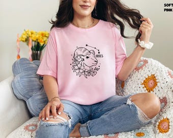 Aries T-shirt,  Zodiac Shirt,  Gift for Aries, Aries Birthday Present, Astrology Shirt, Zodiac Signs, Horoscopes Tee