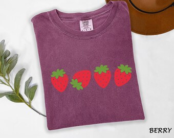 Strawberry Shirt, Strawberry Festival Shirt, Strawberry Lover Gift, for Gardener Tshirt, Fruit Tee Botanical Shirt
