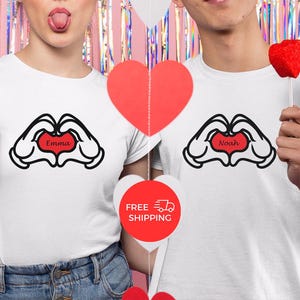 Mickey Hands Heart Shirt, Mickey Love Shirt, Disneyland Shirt, Disneyworld Valentine, Couple Shirt, Disney Valentines Day Shirt,