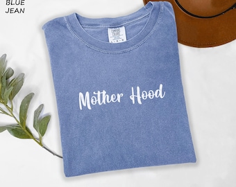 Mother Hood Shirt, Comfort Colors, Motherhood T Shirt, Cool Mom Club, Trendy Mama Tshirt, Mom Life Tee, Oversized Graphic Mom T-shirt,