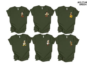 Disney Characters Animal Kingdom Pocket Shirt, Mickey And Friends Safari Shirt, Mickey Safari Tee,  Disney Vacation Shirt