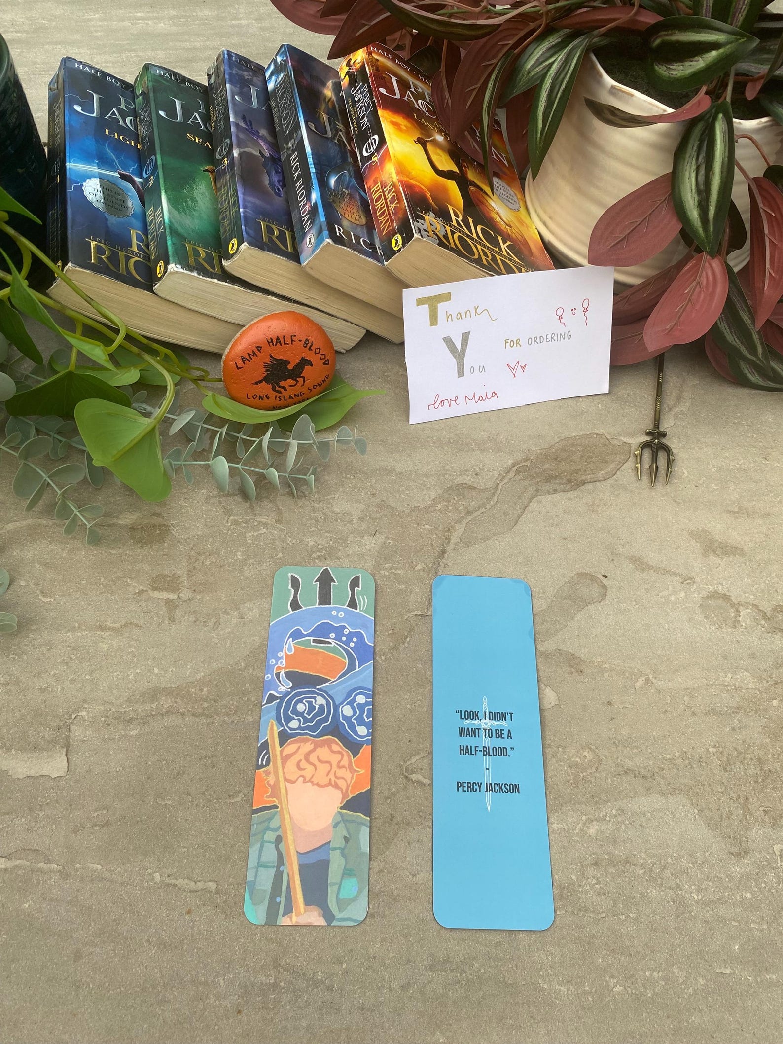 Percy Jackson Hand Painted Bookmark PJO - Etsy