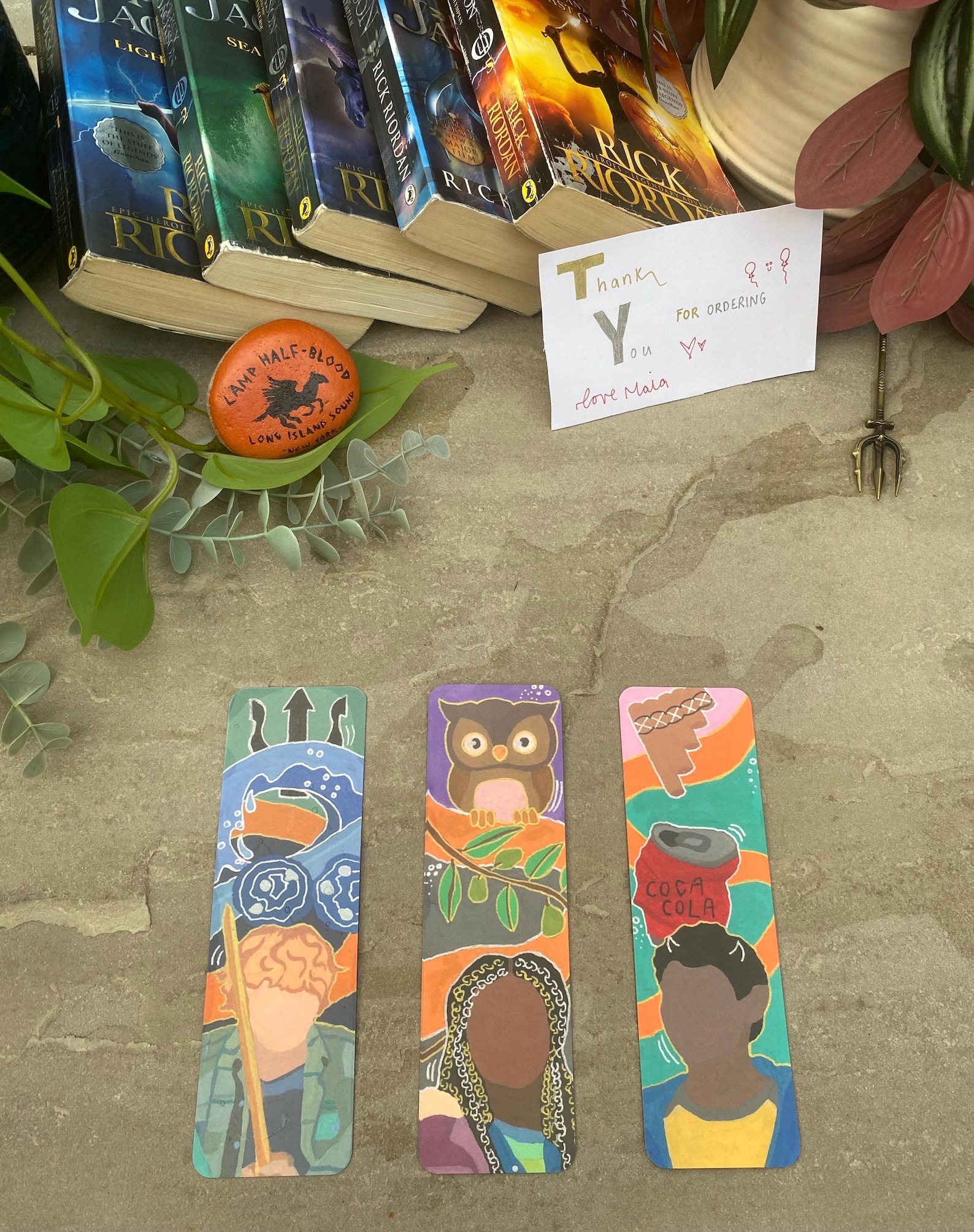 Percy Jackson Hand Painted Bookmark PJO - Etsy