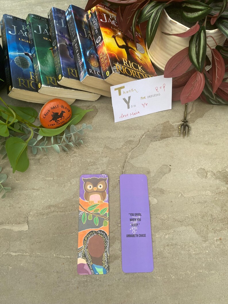 Percy Jackson Hand Painted Bookmark PJO - Etsy
