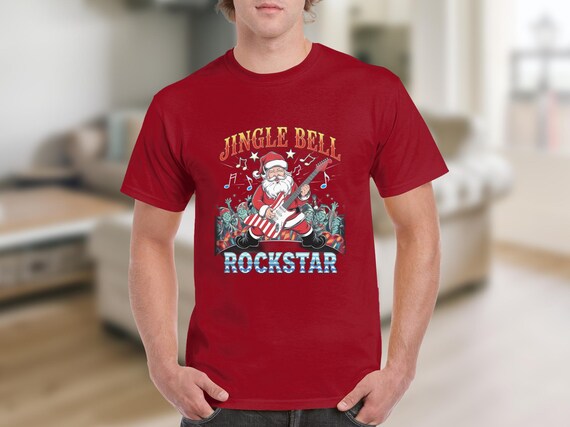 Funny Santa Playing Guitar Tshirt Christmas Gift T-Shirt Funny Santa Playing Guitar Tshirt Christmas Gift T-Shirt
