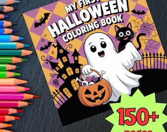 150+ Halloween Coloring Pages for Kids | Non-Scary Printable Halloween Activity Book | Preschool & Toddler Coloring Fun | Instant Download