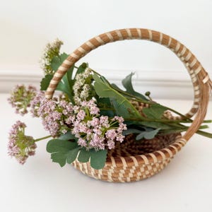 Handwoven Gullah Sweetgrass Basket 7&quot; Round South Carolina Lowcountry