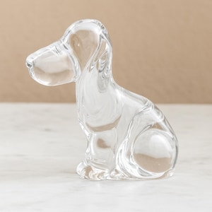 Daum France 犬クリスタル置物 Daum Crystal Dog - Etsy