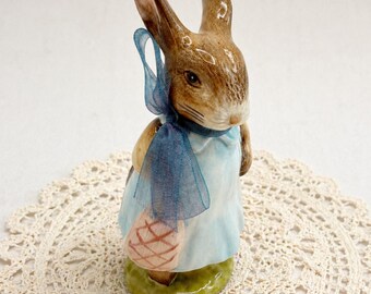 Royal Albert Mrs Flopsy Bunny beeldje Engeland Beatrix Potter vintage 1989 4 in*