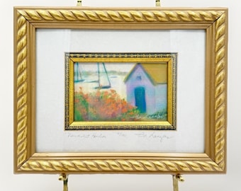 Havenprint van Nantucket, ondertekend door Celeste N. Langlois, ingelijst nautisch decor