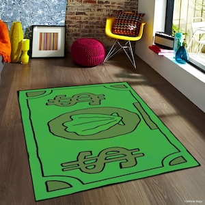 Dollar Rug,Money Rug,Rich Rug,Cool Rug,Boss Rug,Hundred Dollar Rug,Floor Mat ,Home Decor Rug,Indoor Rug,Housewarming Gift,Living Room Rug