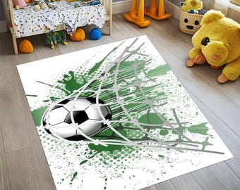 Soccer Ball Rug: Non-Slip Sport Rug for Kids Room