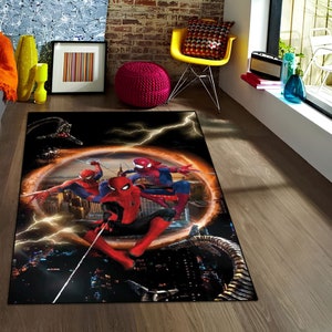 Tapete do Homem-Aranha, Tapete Avangers, Tapete de desenho animado, Tapete de super-herói, Tapete infantil, Tapete padrão, Tapete de quarto infantil, Tapete popular antiderrapante, Tapete de pôster, Tapete de área