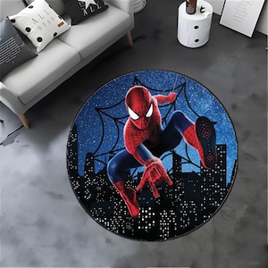 Tapete do Homem-Aranha, Tapete Avangers, Tapete de desenho animado, Tapete de super-herói, Tapete infantil, Tapete padrão, Tapete de quarto infantil, Tapete popular antiderrapante, Tapete de pôster, Tapete de área