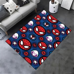 Tapete do homem aranha, tapete dos avangers, tapete dos desenhos animados, tapete do super herói, tapete das crianças, tapete do quarto do miúdo, tapete lavável antiderrapante, tapete do cartaz, tapete da área do presente, tapete do berçário