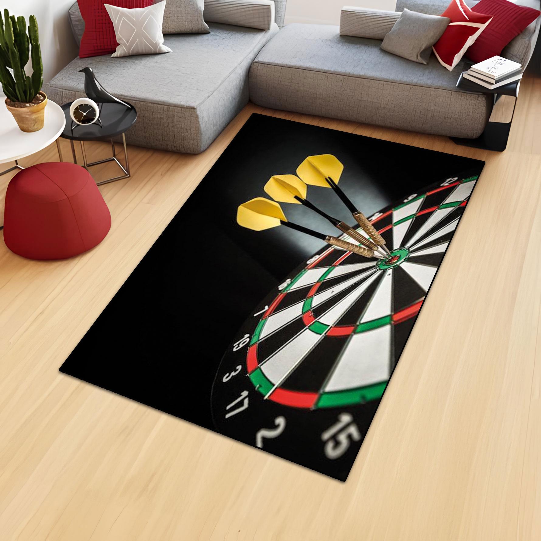 Dart Board Game Room Rug: Non-slip Washable Carpet - Etsy