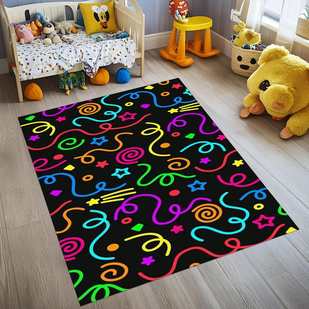 Retro Arcade Game Rug: 80s Gamer Style, Non-slip - Etsy