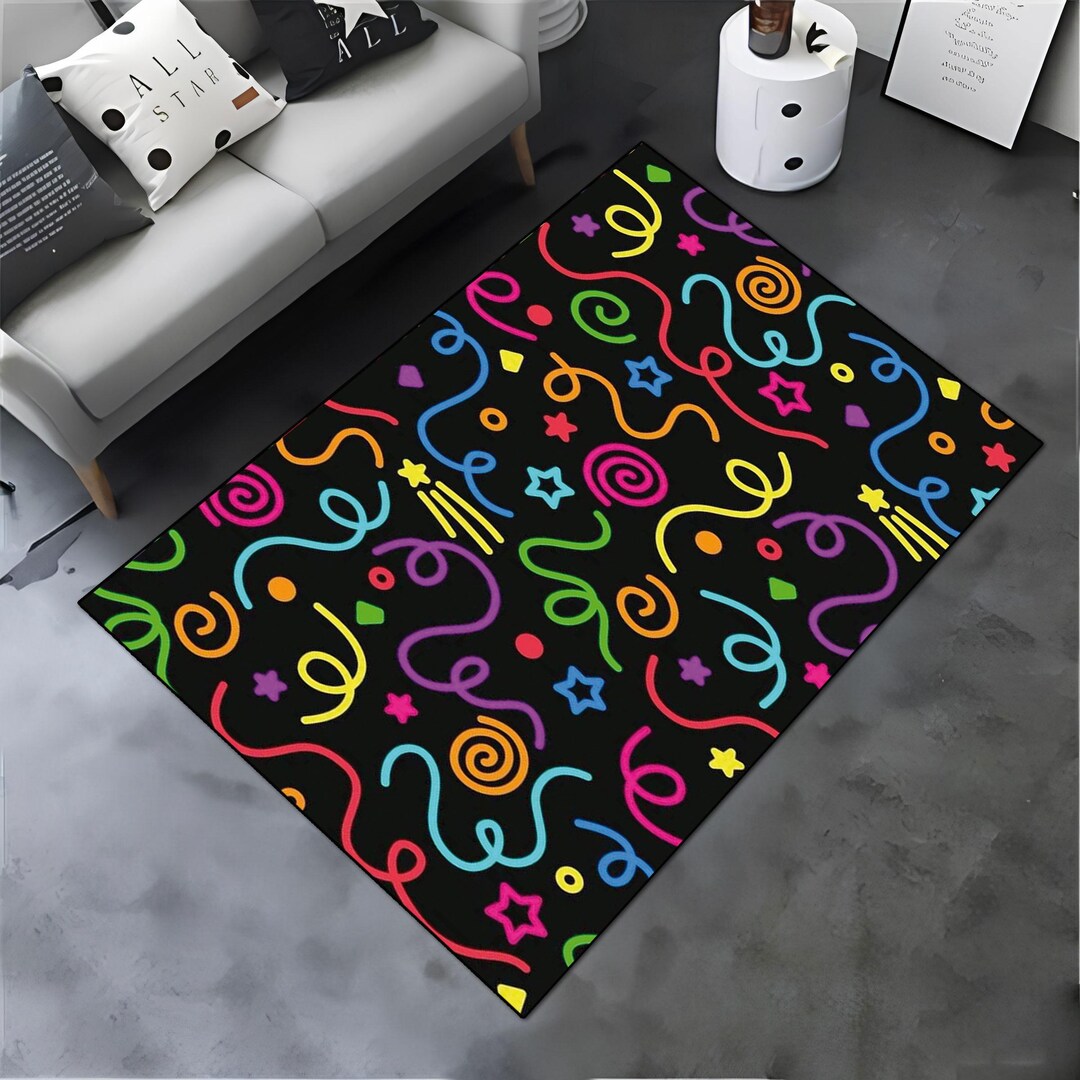 Arcade Rug,retro Game Rug,80s Rug,gamer Rug,non Slip Soft Rug,washable ...
