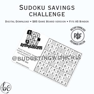 Sudoku Savings Challenge (85 Dollar Version)