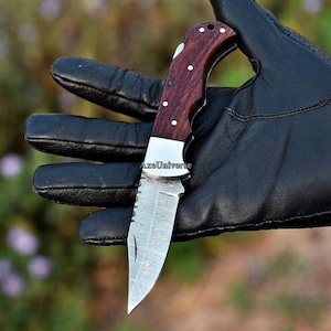 Custom Hand forged Damascus Steel Folding tool, Handmade Pocket tool, Gift for him, Fathers day gift.