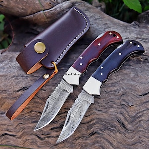 Custom hand forged Damascus Steel Folding tool, Handmade Pocket tool, Gift for him, Father's Day gift.