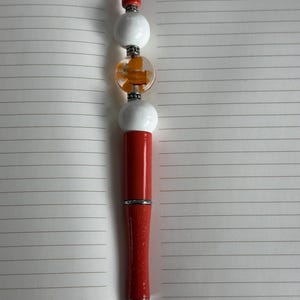 Orange  beaded pen