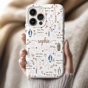 Virgin Mary Phone Case, Marian Cross Phone Case, Miraculous Medal, Catholic Gifts For Women  Our Lady of Fatima Phone Case