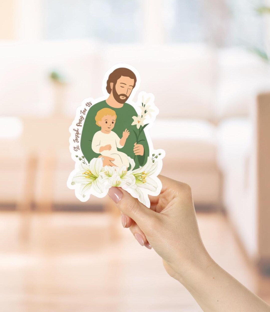 Stephen Joseph Sticker St. Joseph Sticker, Catholic Vinyl Sticker, Catholic Dad Gifts, Joseph ...