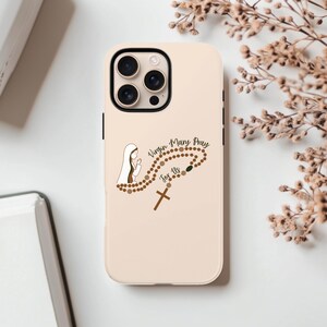 Virgin Mary Pray for Us Phone Case, Marian Cross Phone Case, Catholic Gifts For Women , Virgin Mary Phone Case, Marian Phone Case