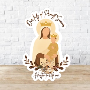 Adesivo della Madonna del Pronto Soccorso, Adesivo della Vergine Maria, Adesivo della Madonna cattolica con Bambino, Adesivo cattolico, Adesivo della Madonna