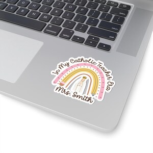 In My Catholic Teacher Era Sticker, Personalized Teacher Sticker, Catholic Teacher Sticker Catholic School Sticker Personalized Teacher Gift image 6