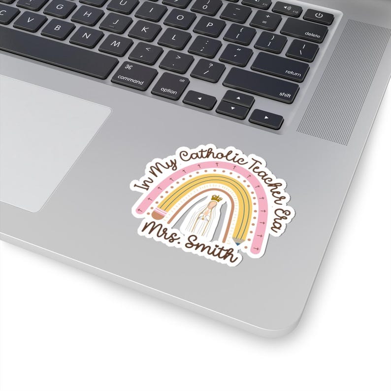 In My Catholic Teacher Era Sticker, Personalized Teacher Sticker, Catholic Teacher Sticker Catholic School Sticker Personalized Teacher Gift image 6