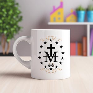 Marian Mug 15oz, Mary Mug, Catholic Mug, Marian Mug, 11oz cup, Catholic Gift, Virgin Mary Mug, Catholic Marian Coffee Mug,Hail Mary Prayer