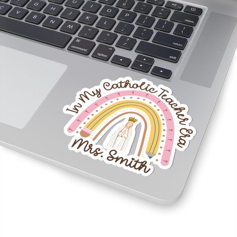 In My Catholic Teacher Era Sticker, Personalized Teacher Sticker, Catholic Teacher Sticker Catholic School Sticker Personalized Teacher Gift image 8