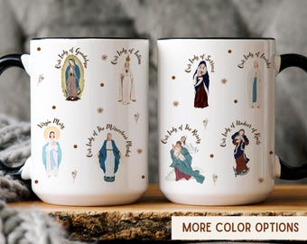 Mug Vierge Marie, Mug catholique, Mug religieux, Notre-Dame de Guadalupe, Je vous salue Marie, Cadeau pour la Vierge Marie, Sainte Mère, Cadeaux pour prêtre