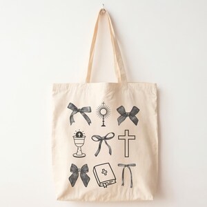 Catholic Coquette, Mass Eucharist Tote Bag, Women Coquette, Tote Bags ...
