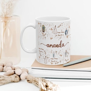 Our Lady of Fatima Mug, Catholic Mug, Marian Mug, 11oz cup, Catholic Marian Coffee Mug, Hail Mary Prayer, 15oz cup, Catholic Gift, Guadalupe