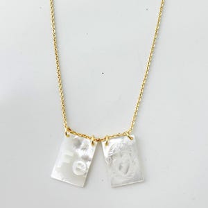 18k Gold Plated Scapular Necklace, Pearl Scapular Jewelry, Miraculous Medal, Religious Gift, Catholic Necklace, Virgin Mary Necklace.