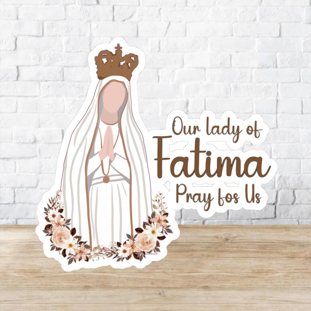 Fatima Sticker Our Lady of Fatima Sticker Catholic Vinyl Decal, Virgin Mary Religious ...
