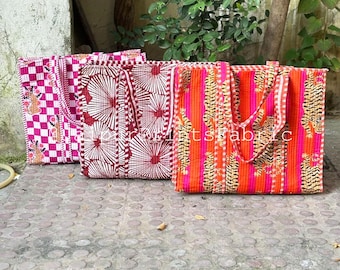 Quilted Cotton Tote, Reusable Shopping Bag, Everyday Shoulder Carry, Market Tote Gift