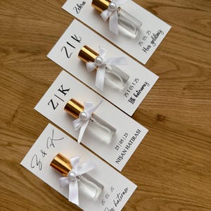 Gastengeschenksprayfles met Kolonya | Hediyelik | Cep Kolonya | Sociale afstand | Nişan Hatırası | Huwelijkscadeaus | Parels | Goud | Edele