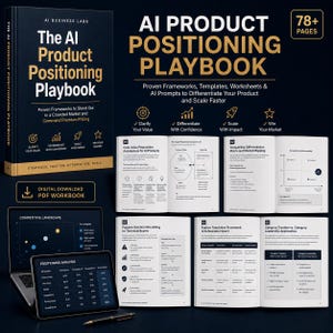 Handbok för AI-produktpositionering | Ramverk, mallar, arbetsblad (digital nedladdning)
