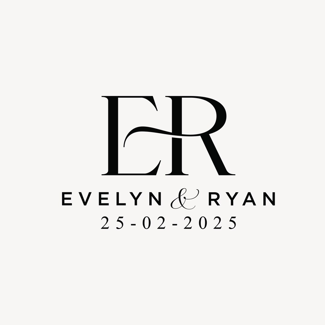 Custom Couple Initial Wedding Monogram Logo (digital Download) - Etsy