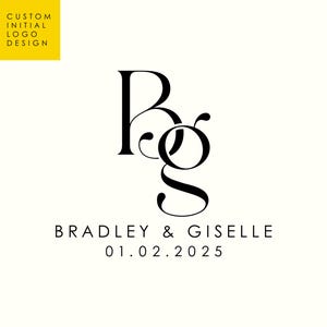 Logotipo de monograma de casamento moderno, logotipo de casal de noivos estiloso, logotipo de monograma de casamento minimalista inicial, logotipo de iniciais, logotipo personalizado, SVG
