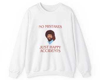 Happy Accidents - Pull à col rond Bob Ross