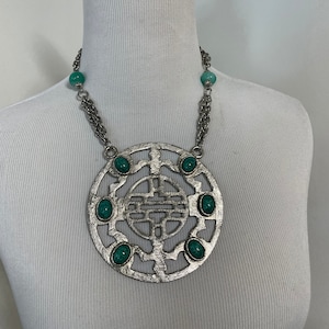Vintage 60s 70s Kenneth J Lane runway Asian inspired necklace