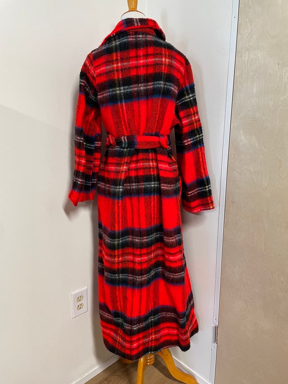 Vintage 60s 70s robe wrap coat coat trench style … - image 5
