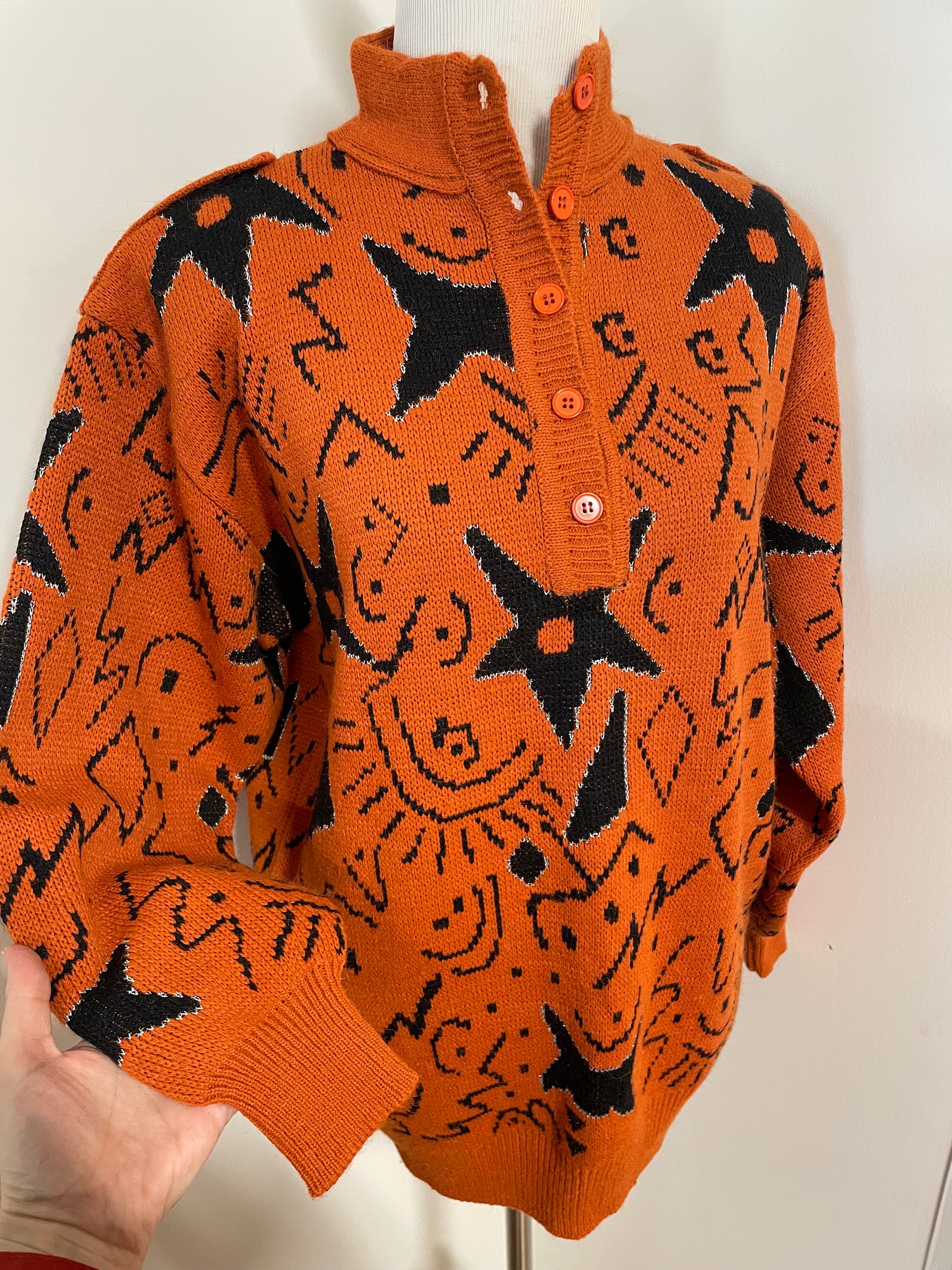 Vintage 80s 90s Burnt Orange Graphic Pop Art Metallic Silver Vintage 80s 90s Burnt Orange Graphic Pop Art Metallic Silver